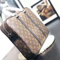 Louis Vuitton LV Men Porte-Documents Voyage PM in Monogram Macassar Canvas-Brown (1)