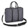 Louis Vuitton LV Men Porte-Documents Voyage PM in Monogram Macassar Canvas