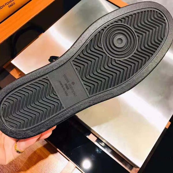 Louis Vuitton LV Men Rivoli Sneaker Boot Shoes in Suede Calf Leather-Black (9)