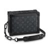 Louis Vuitton LV Men Soft Trunk Soft-Sided Messenger Bag in Monogram Eclipse Canvas-Grey