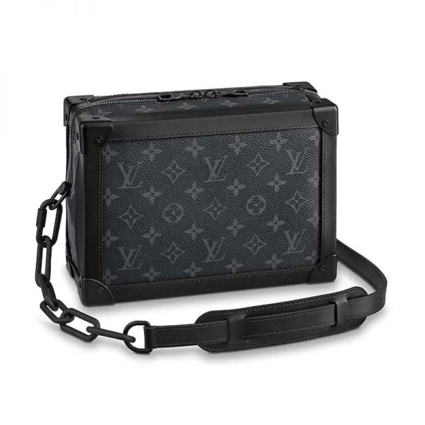 Louis Vuitton LV Men Soft Trunk Soft-Sided Messenger Bag in Monogram Eclipse Canvas-Grey (1)