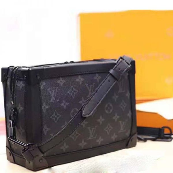 Louis Vuitton LV Men Soft Trunk Soft-Sided Messenger Bag in Monogram Eclipse Canvas-Grey (6)