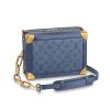 Louis Vuitton LV Men Soft Trunk in Denim Fabric and Monogram-Blue