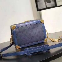 Louis Vuitton LV Men Soft Trunk in Denim Fabric and Monogram-Blue (1)