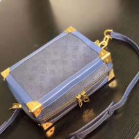 Louis Vuitton LV Men Soft Trunk in Denim Fabric and Monogram-Blue (1)