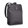 Louis Vuitton LV Men Steamer Backpack in Monogram Eclipse Canvas-Grey