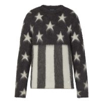 Louis Vuitton LV Men USA Flag Mohair Jacquard Crewneck Sweater-Grey (13)