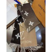 Louis Vuitton LV Unisex Reykjavik Gradient Cashmere Scarf Oversized Monogram Flower Initial pattern-Sandy