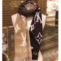 Louis Vuitton LV Unisex Reykjavik Gradient Cashmere Scarf Oversized Monogram Flower Initial pattern-Sandy