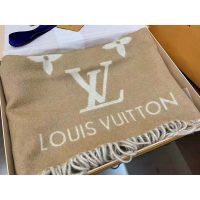 Louis Vuitton LV Unisex Reykjavik Gradient Cashmere Scarf Oversized Monogram Flower Initial pattern-Sandy