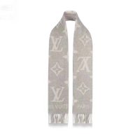 Louis Vuitton LV Unisex Reykjavik Scarf with Monogram Flowers and LV Initi (1)