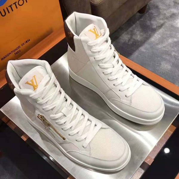 Louis Vuitton LV Unisex Rivoli Sneaker Boot Shoes-White (4)