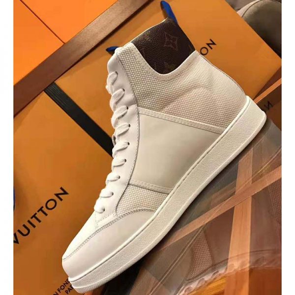 Louis Vuitton LV Unisex Rivoli Sneaker Boot Shoes-White (6)