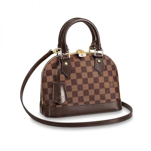 Louis Vuitton LV Women Alma BB Handbag in Graphic Damier Ebene Canvas-Brown (1)