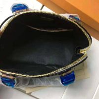 Louis Vuitton LV Women Alma BB Handbag in Metallic Monogram Vernis Patent Leather-Silver (1)