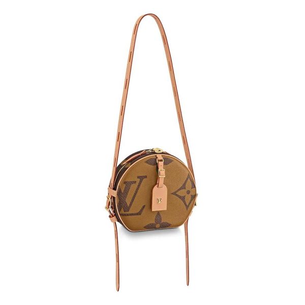 Louis Vuitton LV Women Boite Chapeau Souple Bag in Monogram and Reverse Coated Canvas-Brown (1)