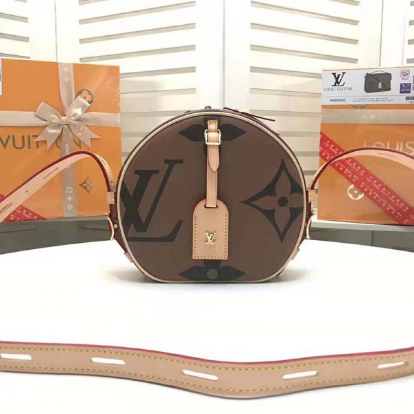 Louis Vuitton LV Women Boite Chapeau Souple Bag in Monogram and Reverse Coated Canvas-Brown (2)