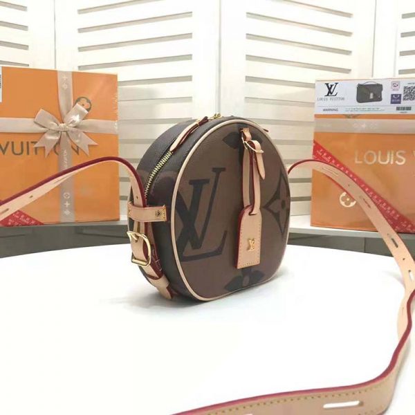 Louis Vuitton LV Women Boite Chapeau Souple Bag in Monogram and Reverse Coated Canvas-Brown (3)