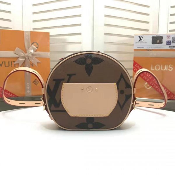 Louis Vuitton LV Women Boite Chapeau Souple Bag in Monogram and Reverse Coated Canvas-Brown (4)