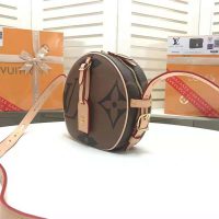 Louis Vuitton LV Women Boite Chapeau Souple Bag in Monogram and Reverse Coated Canvas-Brown (1)