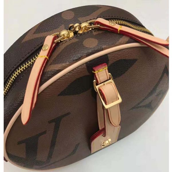 Louis Vuitton LV Women Boite Chapeau Souple Bag in Monogram and Reverse Coated Canvas-Brown (7)