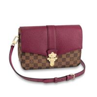 Louis Vuitton LV Women Clapton Bag in Damier Ebene Canvas Grained Calf Le (1)