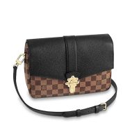 Louis Vuitton LV Women Clapton Bag in Damier Ebene Canvas Grained Calf Le (1)