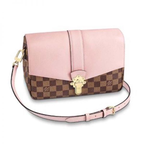 Louis Vuitton LV Women Clapton Bag in Damier Ebene Canvas Grained Calf Le (1)