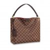 Louis Vuitton LV Women Graceful PM Hobo in Graphic Damier Ebene Canvas-Brown