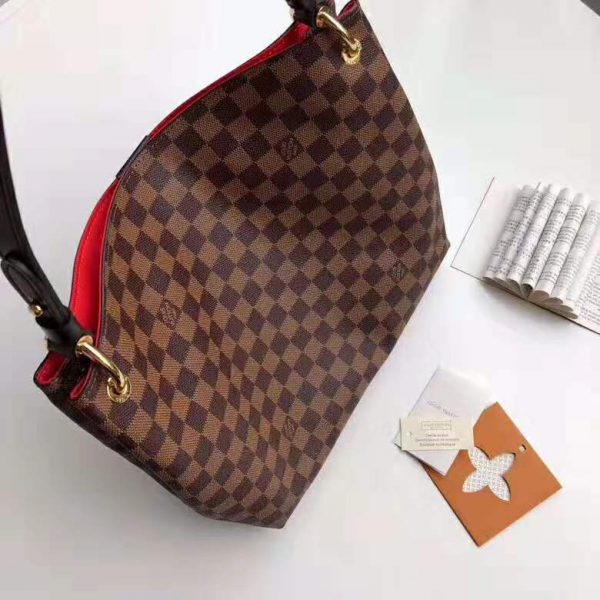 Louis Vuitton LV Women Graceful PM Hobo in Graphic Damier Ebene Canvas-Brown (4)