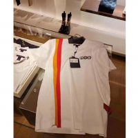 Louis Vuitton LV Women LV Airline Patches T-Shirt-White (1)