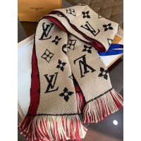 Louis Vuitton LV Women Logo Mania Duo Monogram Wool and Silk Scarf-Sandy (1)