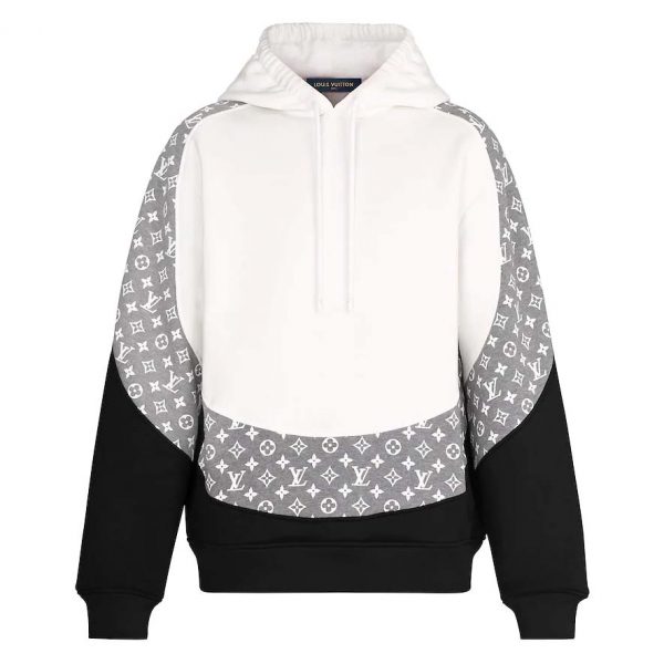 Louis Vuitton LV Women Monogram Circle Cut Hoodie in 100% Cotton-Grey (1)