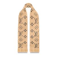 Louis Vuitton LV Women Monogram Giant Jungle Logomania Scarf with Luxuriously Soft Wool-Sandy (1)
