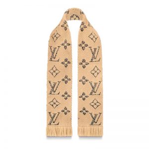 Louis Vuitton LV Women Monogram Giant Jungle Logomania Scarf with Luxuriously Soft Wool-Sandy
