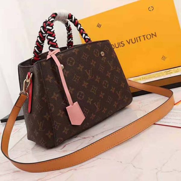 Louis Vuitton LV Women Montaigne BB Handbag in Monogram Canvas-Brown (3)