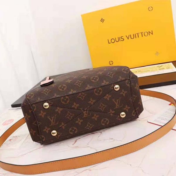 Louis Vuitton LV Women Montaigne BB Handbag in Monogram Canvas-Brown (5)