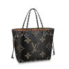 Louis Vuitton LV Women Neverfull MM Tote Bag in Monogram Canvas-Black