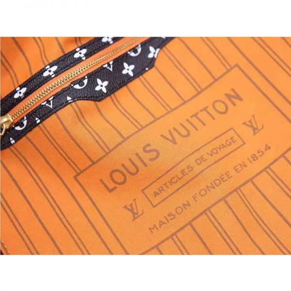 Louis Vuitton LV Women Neverfull MM Tote Bag in Monogram Canvas-Black (9)