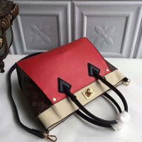 Louis Vuitton LV Women On My Side Bag in Small-Grained Calf Leather-Red (1)