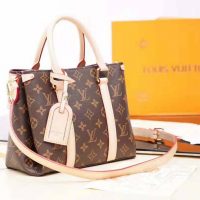 Louis Vuitton LV Women Open Handbag BB in Monogram Canvas-Brown (1)