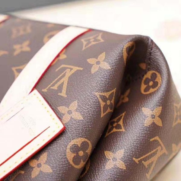 Louis Vuitton LV Women Open Handbag BB in Monogram Canvas-Brown (8)