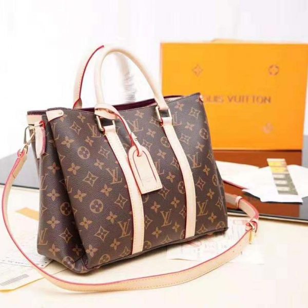 Louis Vuitton LV Women Soufflot MM in Monogram Canvas-Brown (3)