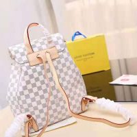 Louis Vuitton LV Women Sperone Backpack in Damier Azur Canvas-Grey (1)