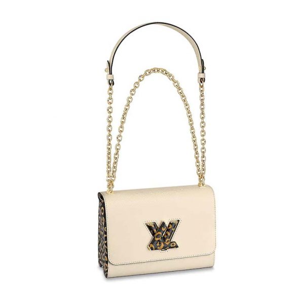 Louis Vuitton LV Women Twist MM Handbag in Quartz Epi leather-Beige (1)