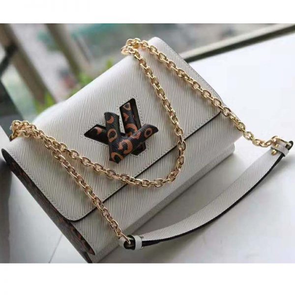 Louis Vuitton LV Women Twist MM Handbag in Quartz Epi leather-Beige (4)