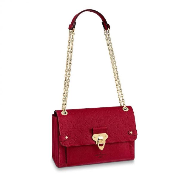 Louis Vuitton LV Women Vavin PM in Monogram Empreinte Leather-Maroon (1)