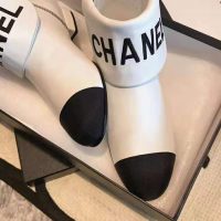 Chanel Women Ankle Boots in Lambskin & Grosgrain Leather 1.5 cm Heel-Beige (1)