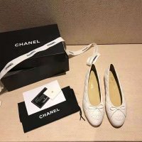 Chanel Women Ballerinas in Aged Calfskin Leather-Beige (3)