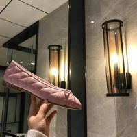 Chanel Women Ballerinas in Aged Calfskin Leather-Pink (1)